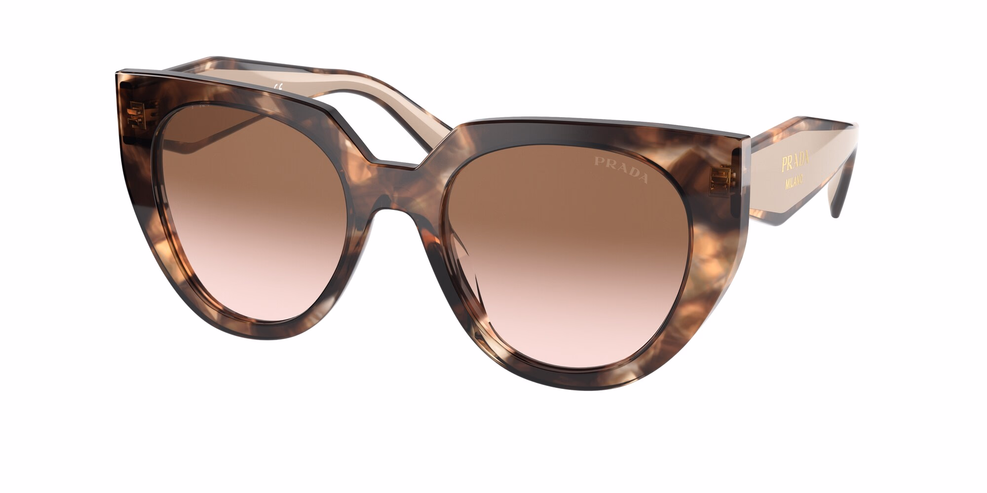 Prada PR14WS Caramel Tortoise / Powder / Brown Gradient Sunglasses product photo 1