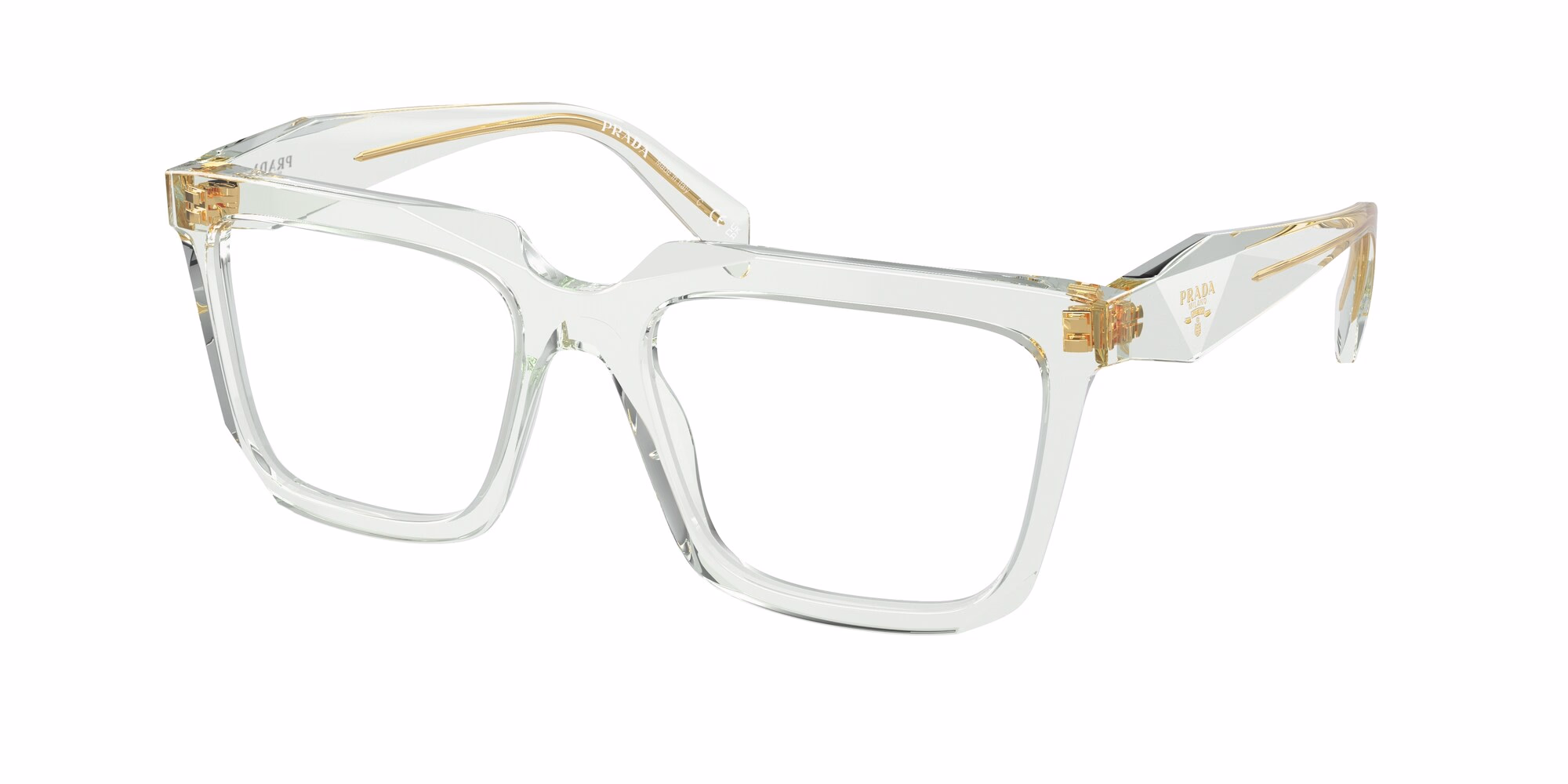Prada PRA19V Transparent Mint / Demo Eyeglasses product photo 1