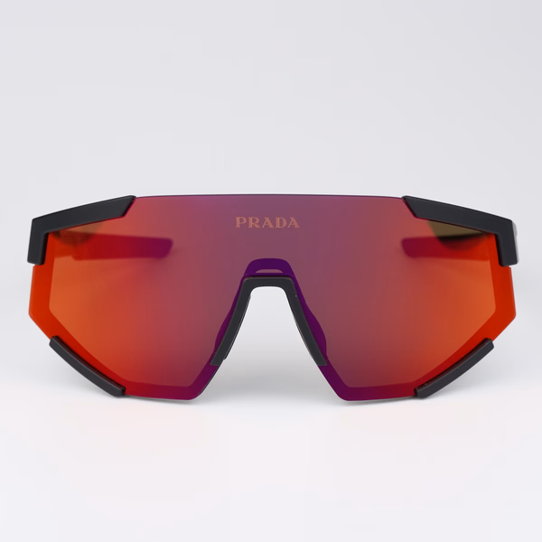PS04WS Black Rubber / Brown Mirror Orange Sunglasses