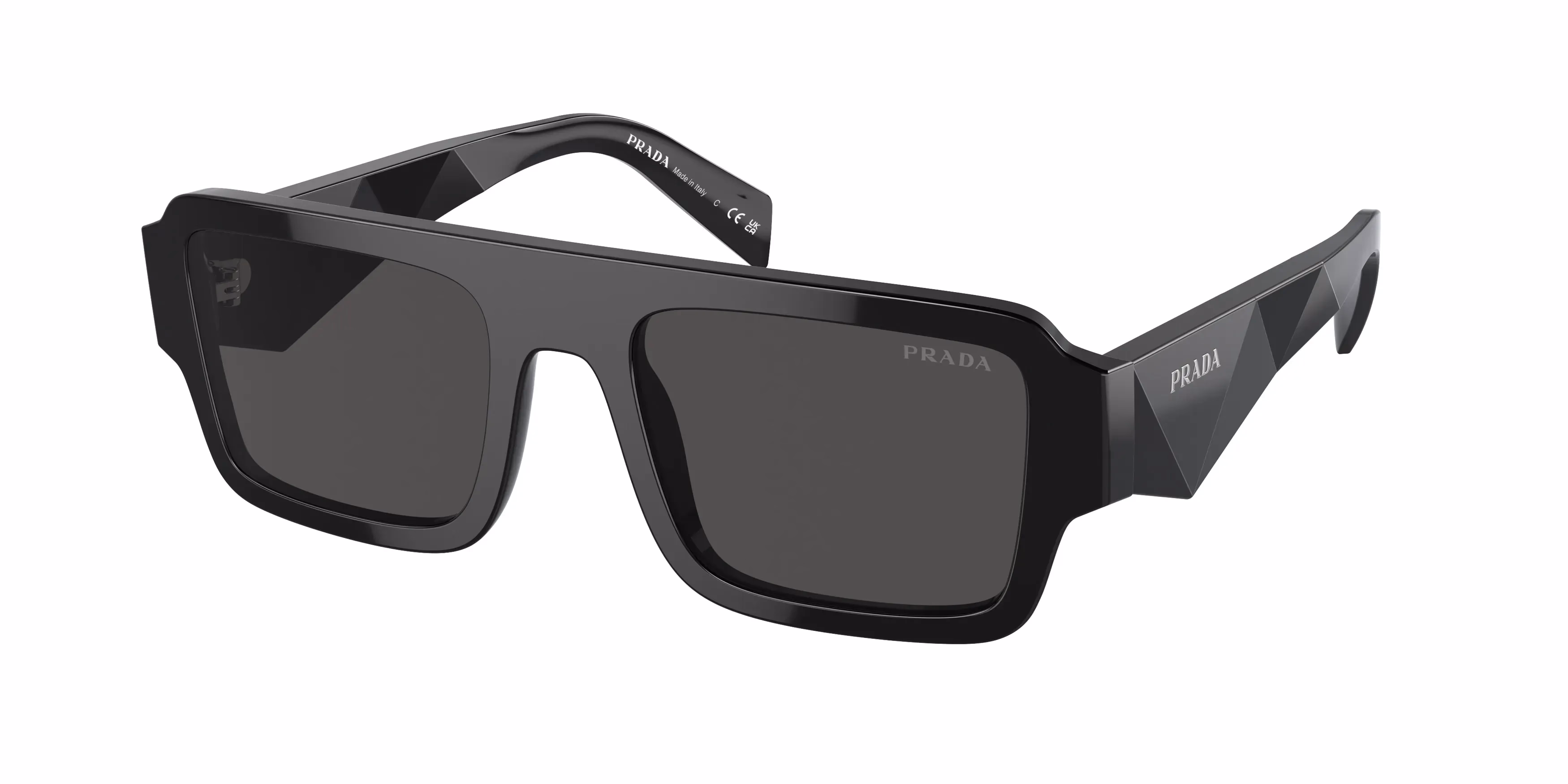 Prada PRA05S Black / Dark Grey Sunglasses product photo 1