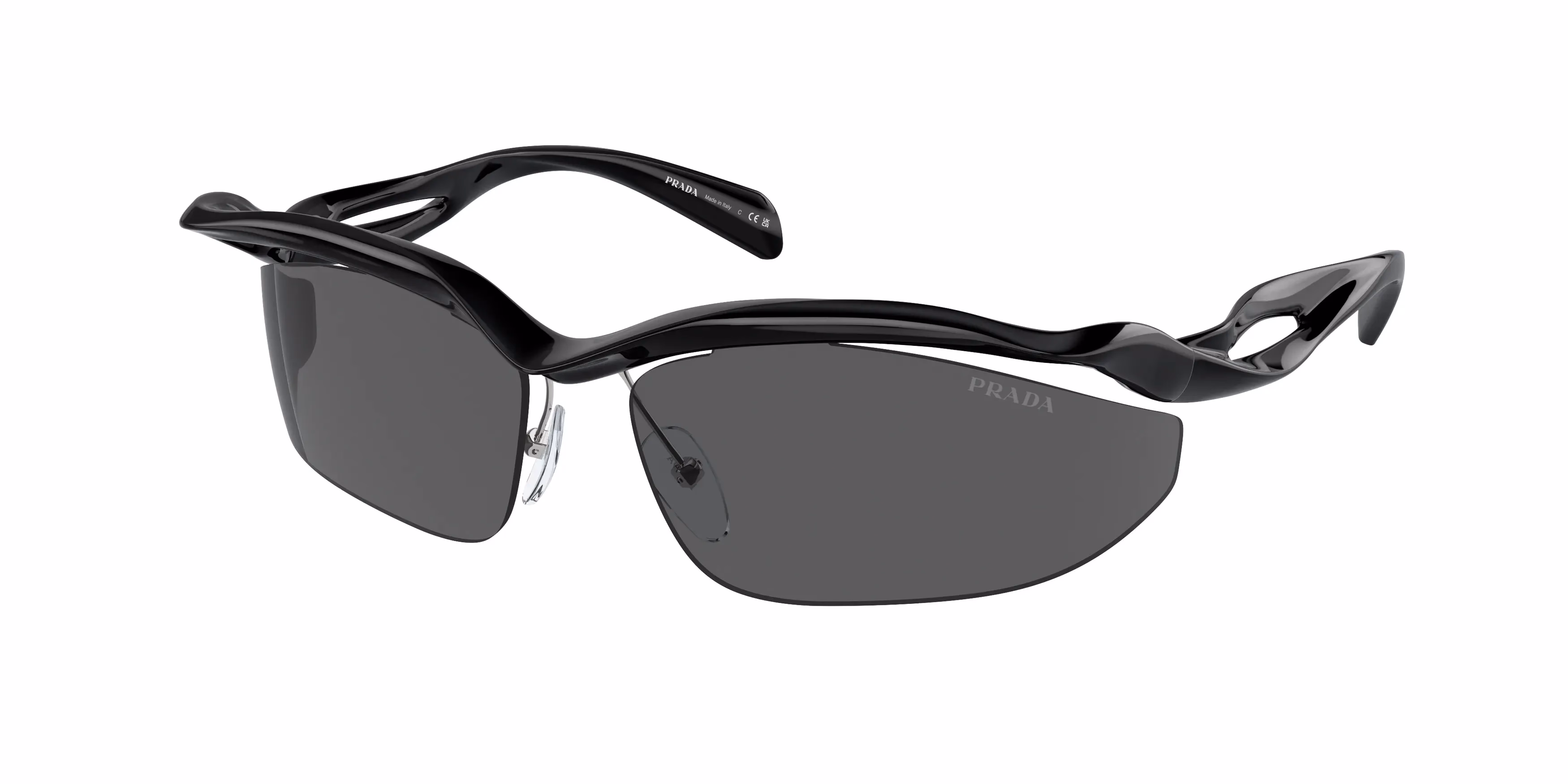 Prada PRA25S Black / Dark Grey Sunglasses product photo 1