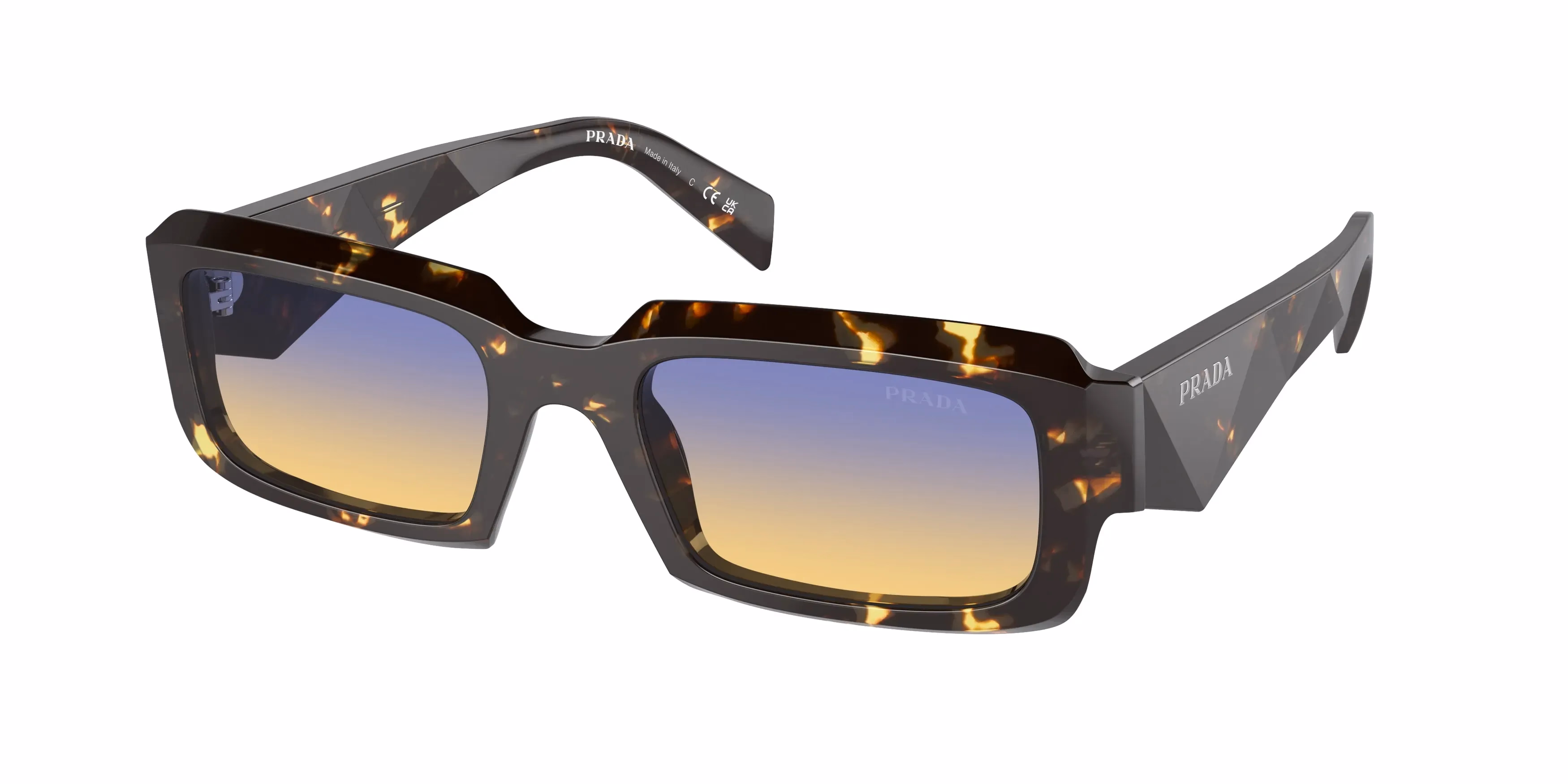 Prada PR27ZS Black Malt Tortoise / Gradient Yellow Dark Blue Sunglasses product photo 1