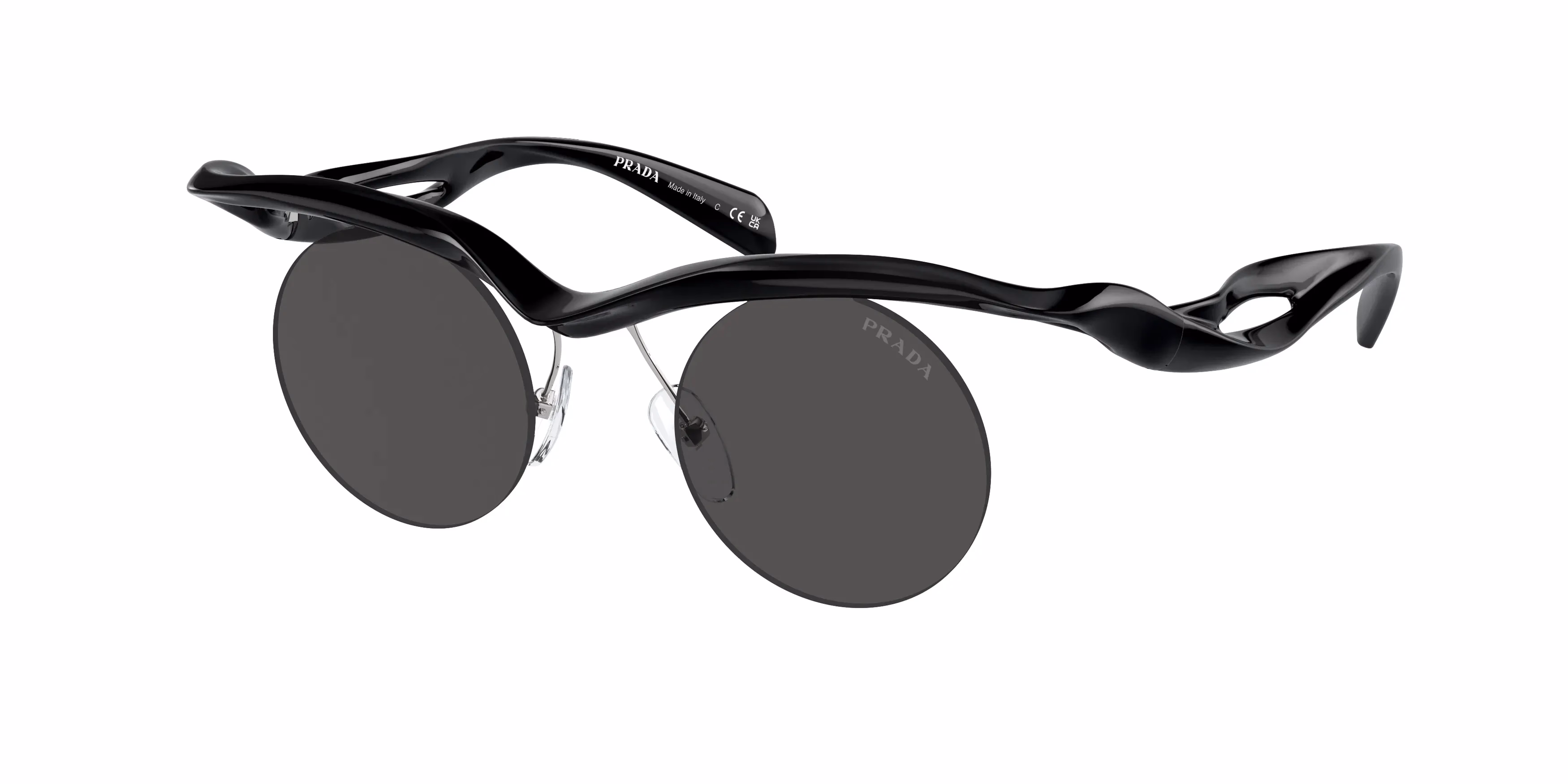 Prada PRA24S Black / Dark Grey Sunglasses product photo 1