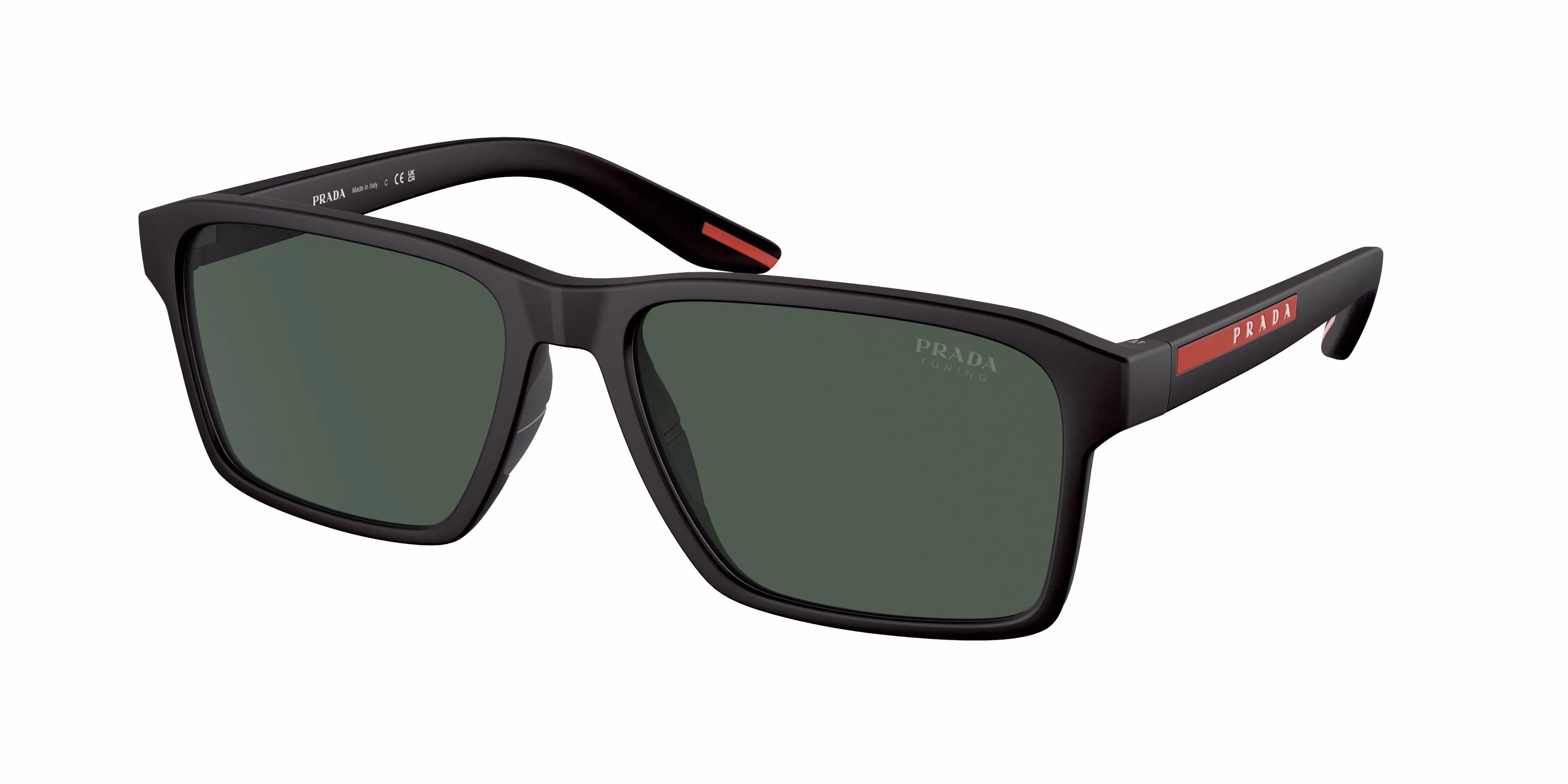 Prada PS05YS Black Rubber / Tuning Dark Green Sunglasses product photo 1