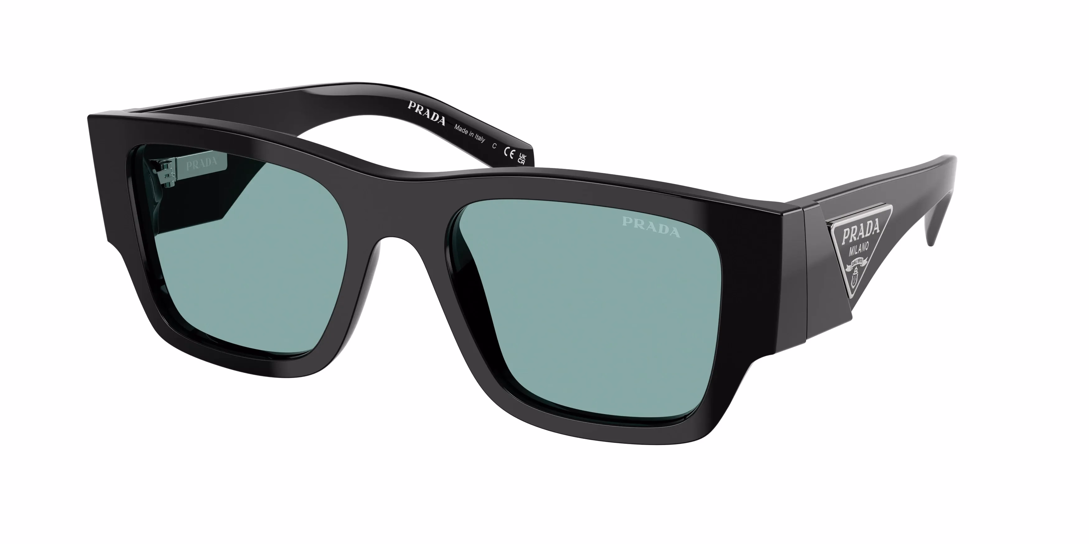 Prada PR10ZS Black / Petrol Green Sunglasses product photo 1