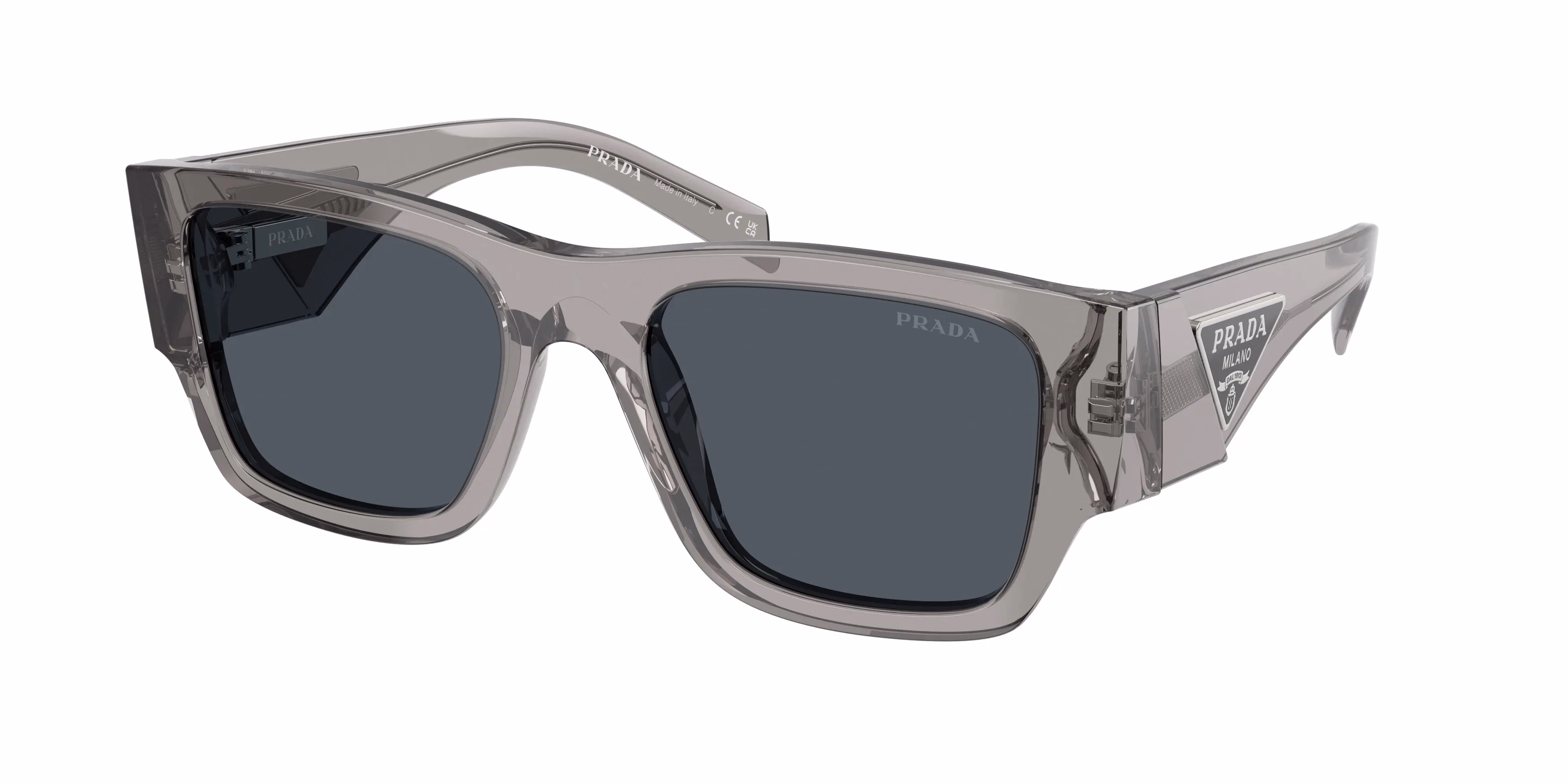 Prada PR10ZS Transparent Asphalt / Dark Grey Sunglasses product photo 1