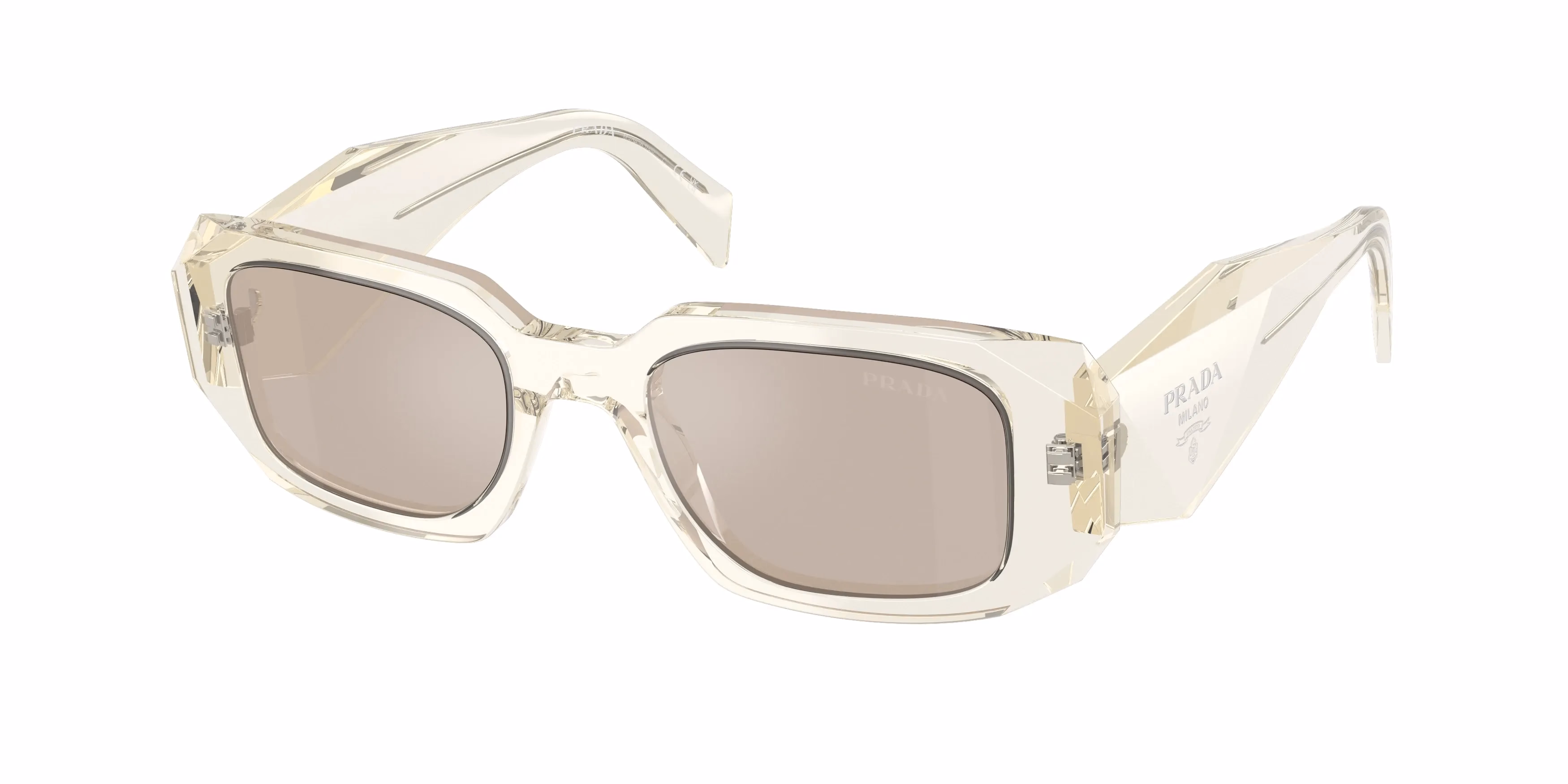 Prada PR17WS Symbole Transparent Champagne / Platino Internal Mirror Sunglasses product photo 1