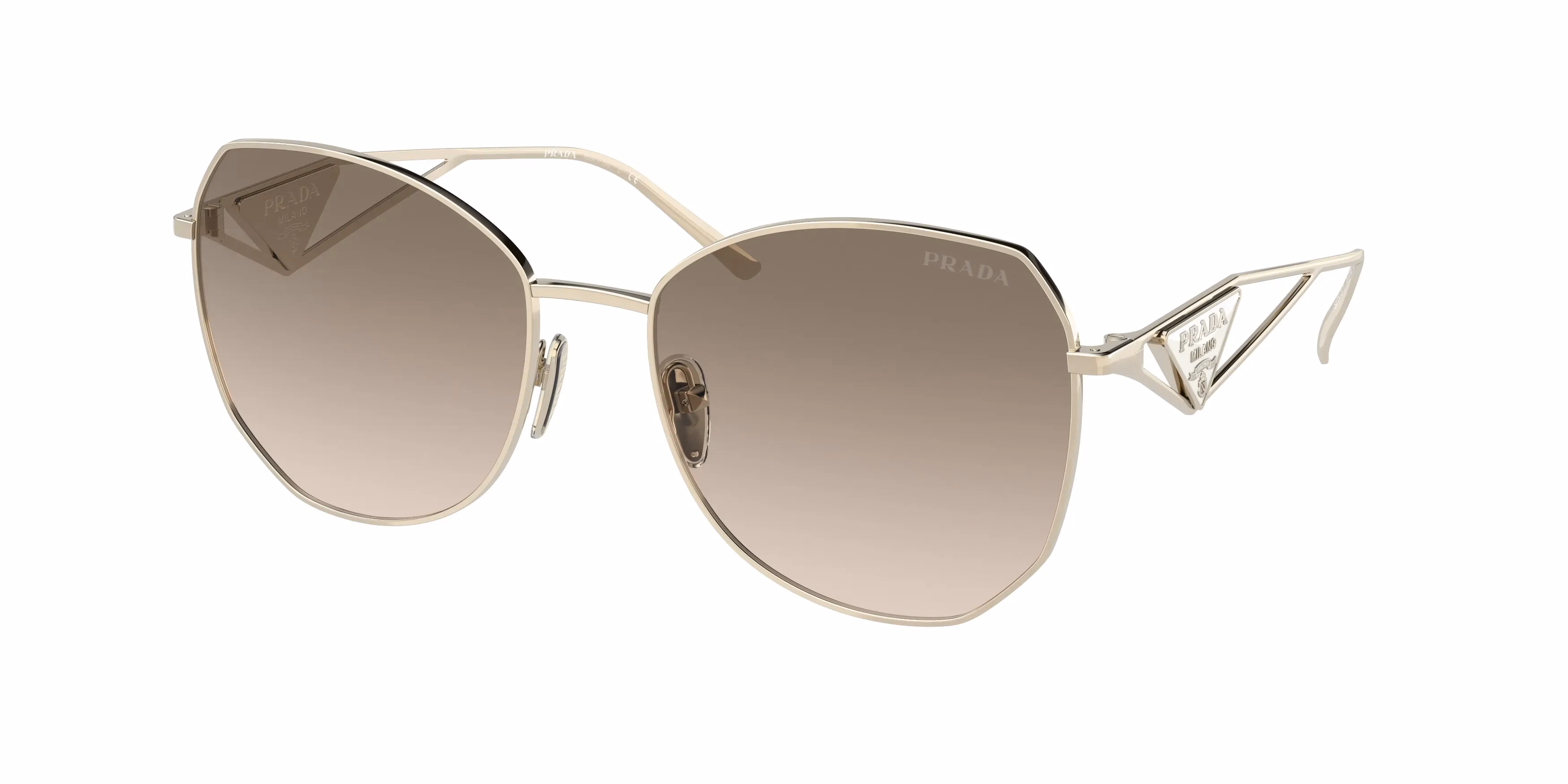 Prada PR57YS Pale Gold / Light Brown Grey Gradient Sunglasses product photo 1