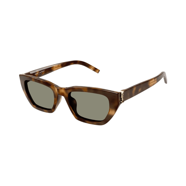 Saint Laurent SLM127/F Shiny Havana / Green Sunglasses