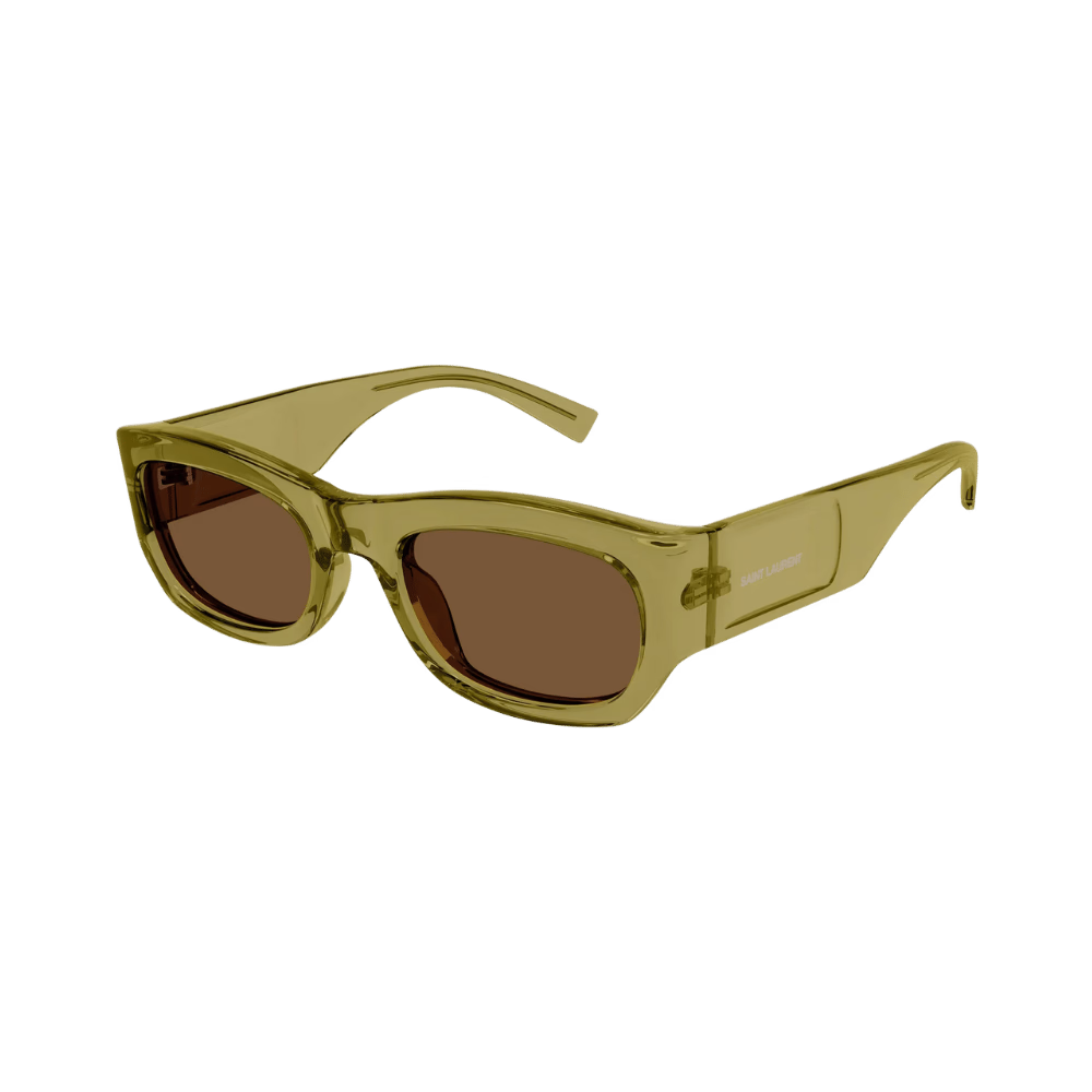 Saint Laurent SL713 Transparent Acid Green / Brown Sunglasses product photo 1