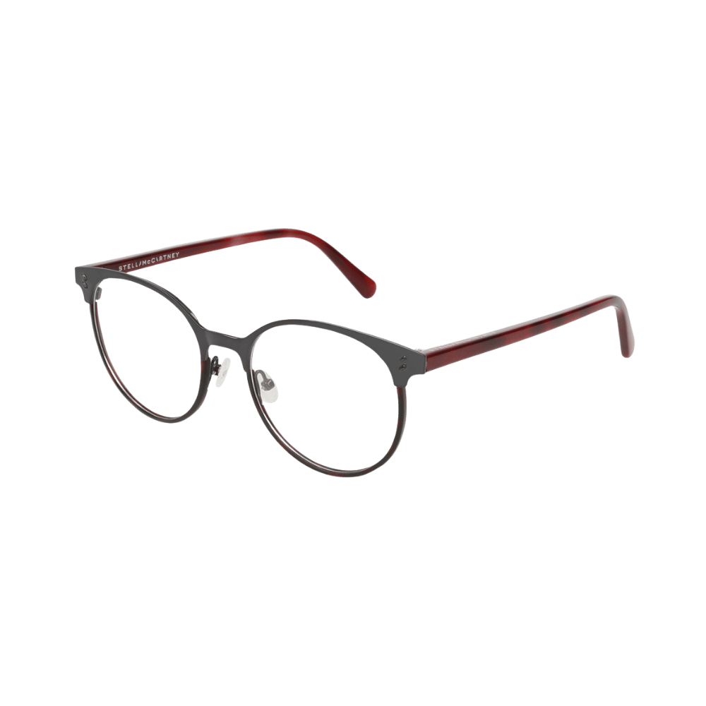Stella McCartney SC0145O Ruthenium Havana Burgundy / Demo Eyeglasses Stella McCartney SC0145O Ruthenium Havana Burgundy / Demo Eyeglasses