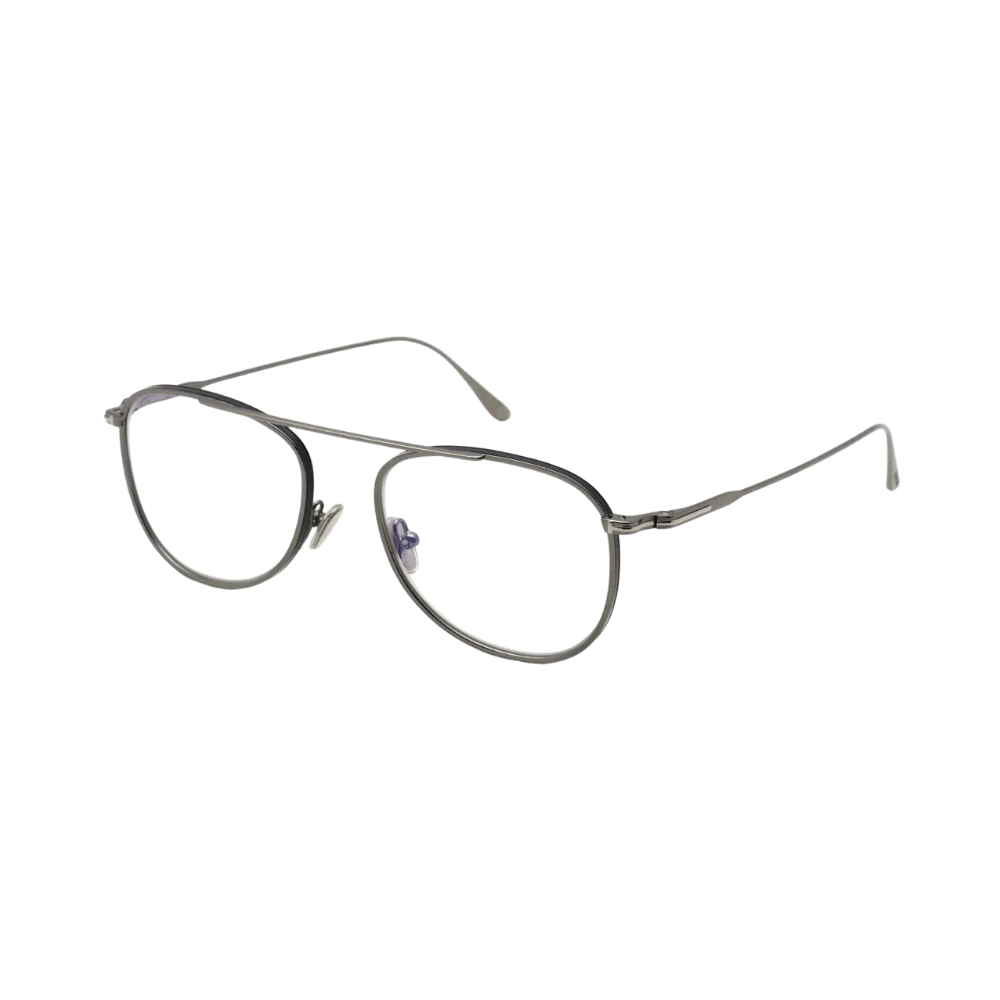 Tom Ford FT5691-B Shiny Dark Ruthenium / Blue Block Eyeglasses product photo 1