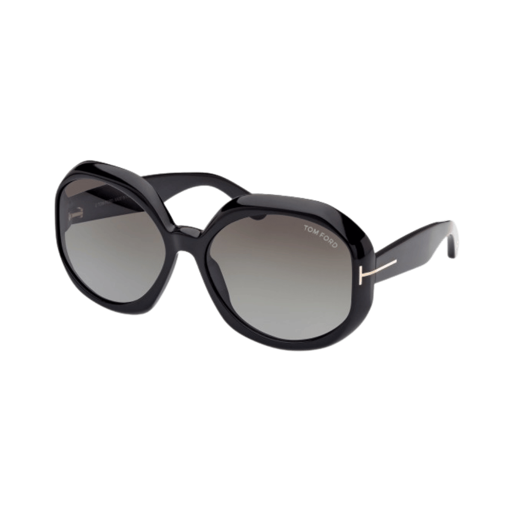 Tom Ford FT1011/S GEORGIA-02 Shiny Black / Gradient Smoke Sunglasses product photo 1