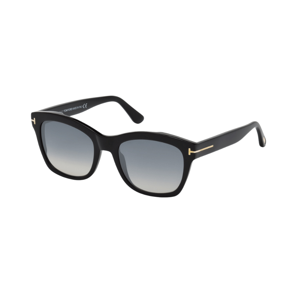 Tom Ford FT0614/S Lauren-02 Shiny Black / Gradient Smoke Silver Flash Sunglasses product photo 1