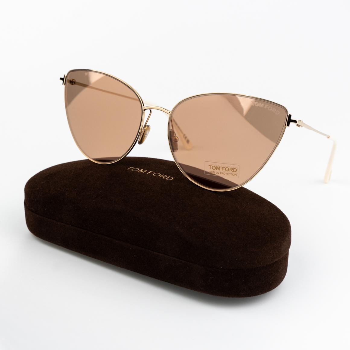 Tom Ford FT1005/S Anais-02 Gold / Brown Mirror Sunglasses product photo 7