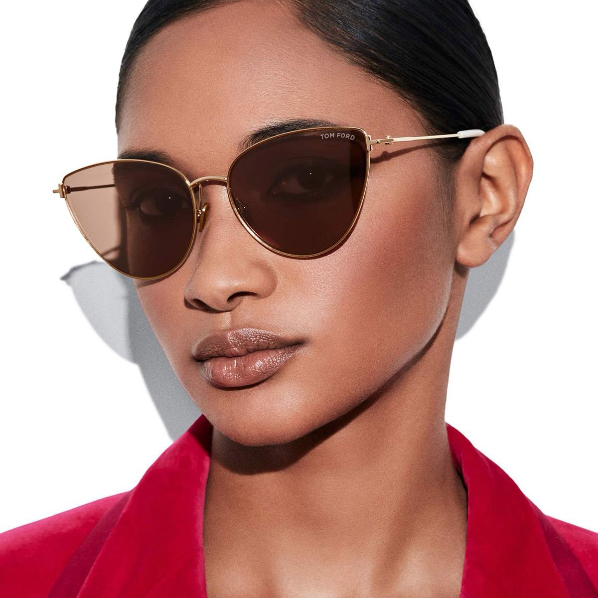 Tom Ford FT1005/S Anais-02 Gold / Brown Mirror Sunglasses product photo 9