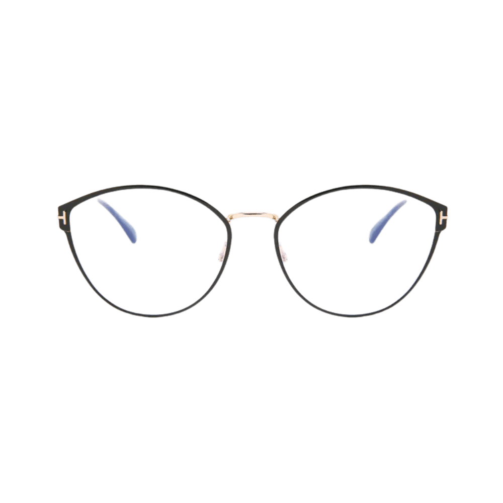 Tom Ford FT5573-B/O Black Rose Gold / Clear Blue Light Block Eyeglasses product photo 1