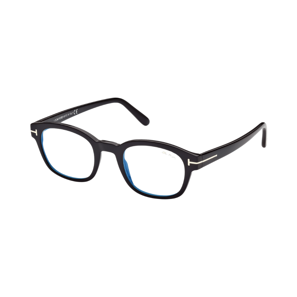 Tom Ford FT5808-B/V Shiny Black / Clear Blue Light Block Eyeglasses product photo 1