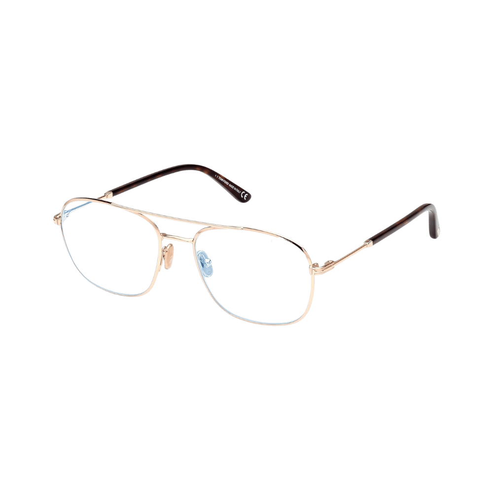 Tom Ford FT5830-B/O 028 Eyeglasses Unisex Gold Round Blue Light Blocking New additional photo 6