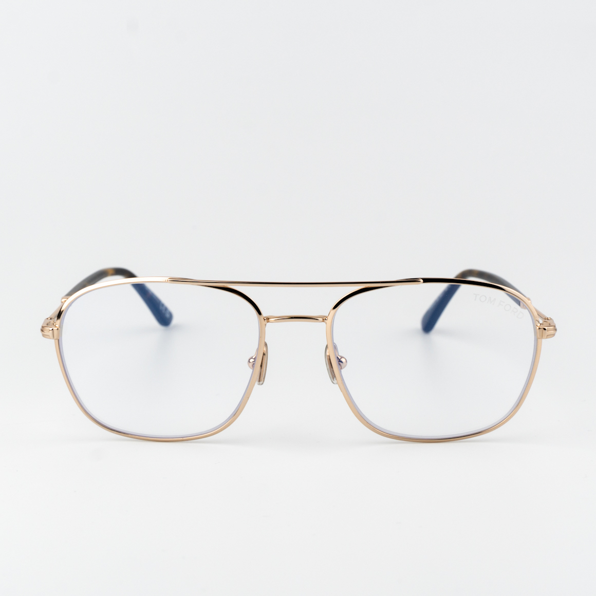 Tom Ford FT5830-B/O 028 Eyeglasses Unisex Gold Round Blue Light Blocking New additional photo 1