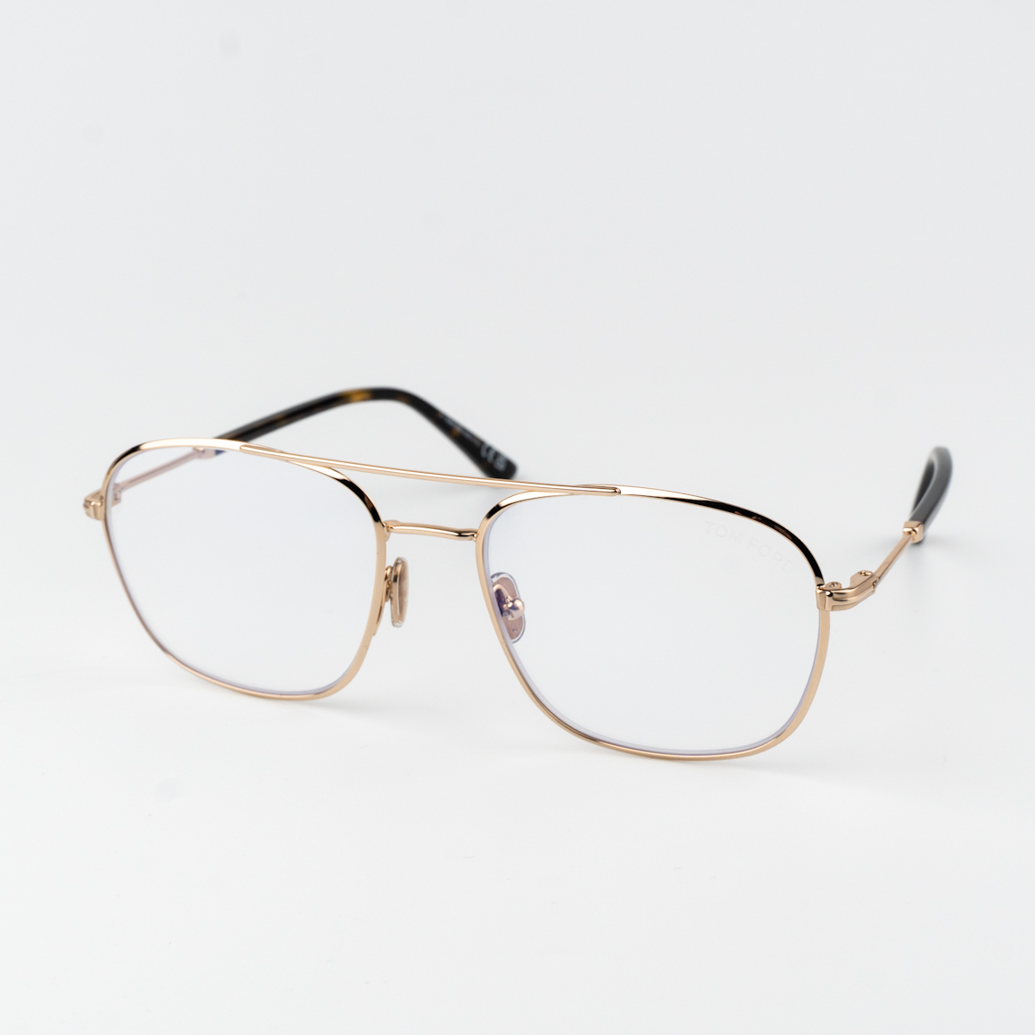 Tom Ford FT5830-B/O 028 Eyeglasses Unisex Gold Round Blue Light Blocking New
