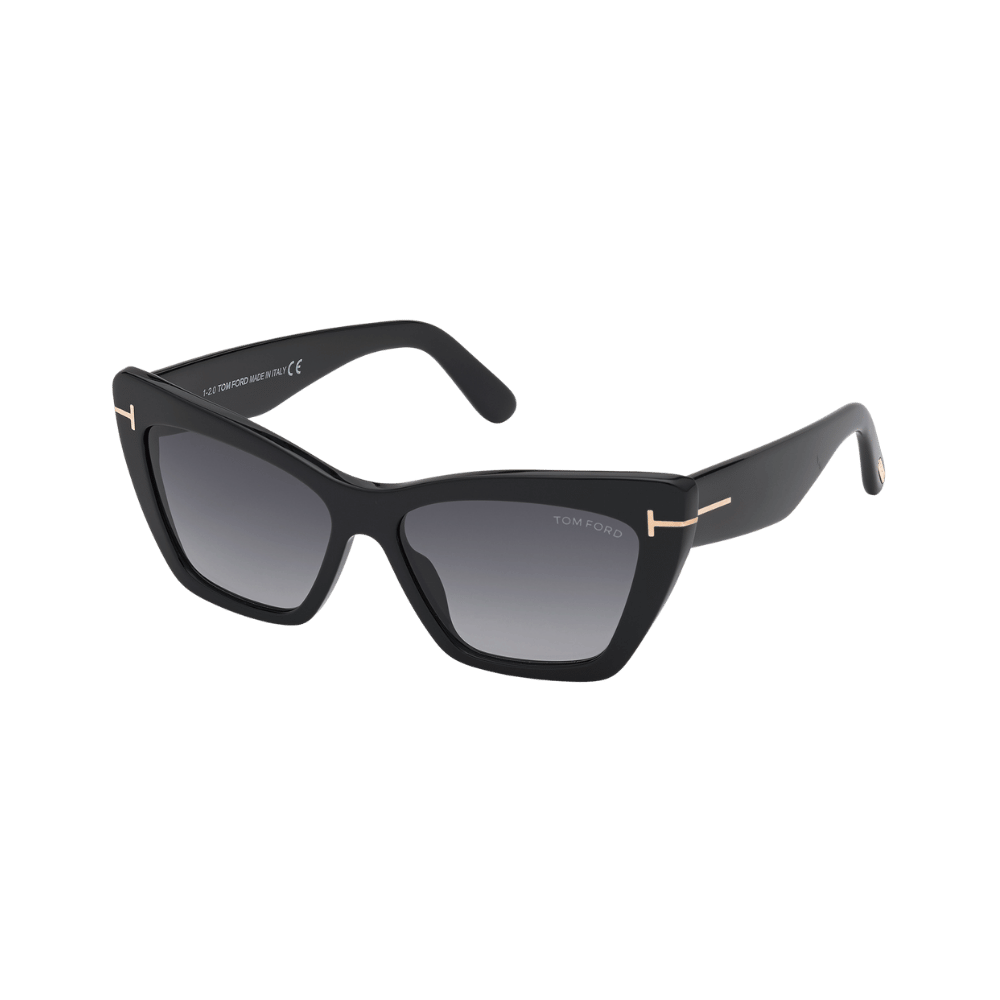 Tom Ford FT0871/S Wyatt Shiny Black / Gradient Smoke Sunglasses product photo 1