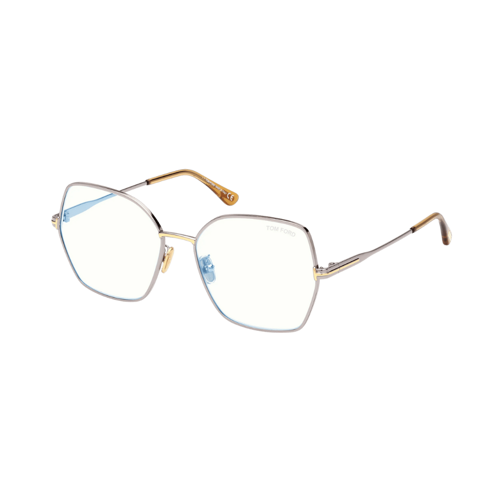 Tom Ford FT5876-B Shiny Light Ruthenium / Clear Blue Light Block product photo 1