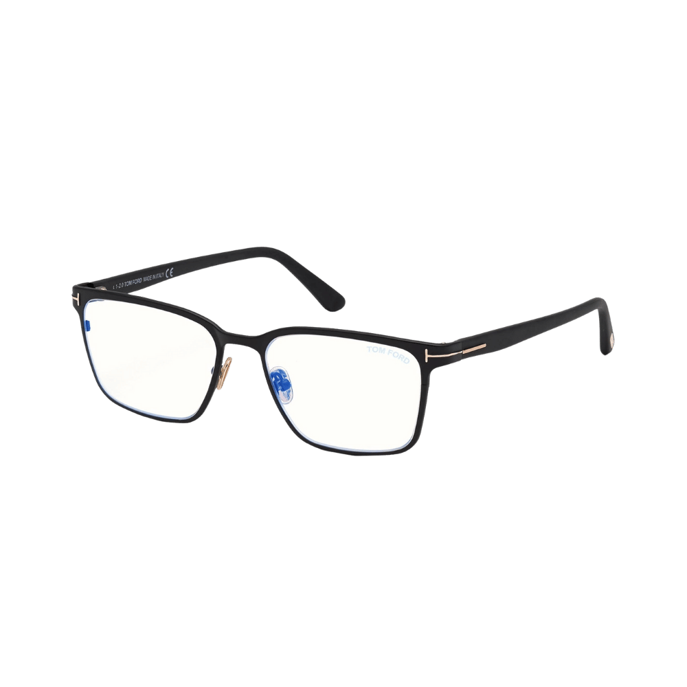 Tom Ford FT5733-B Matte Black / Shiny Rose Gold / Clear Blue Light Block product photo 1