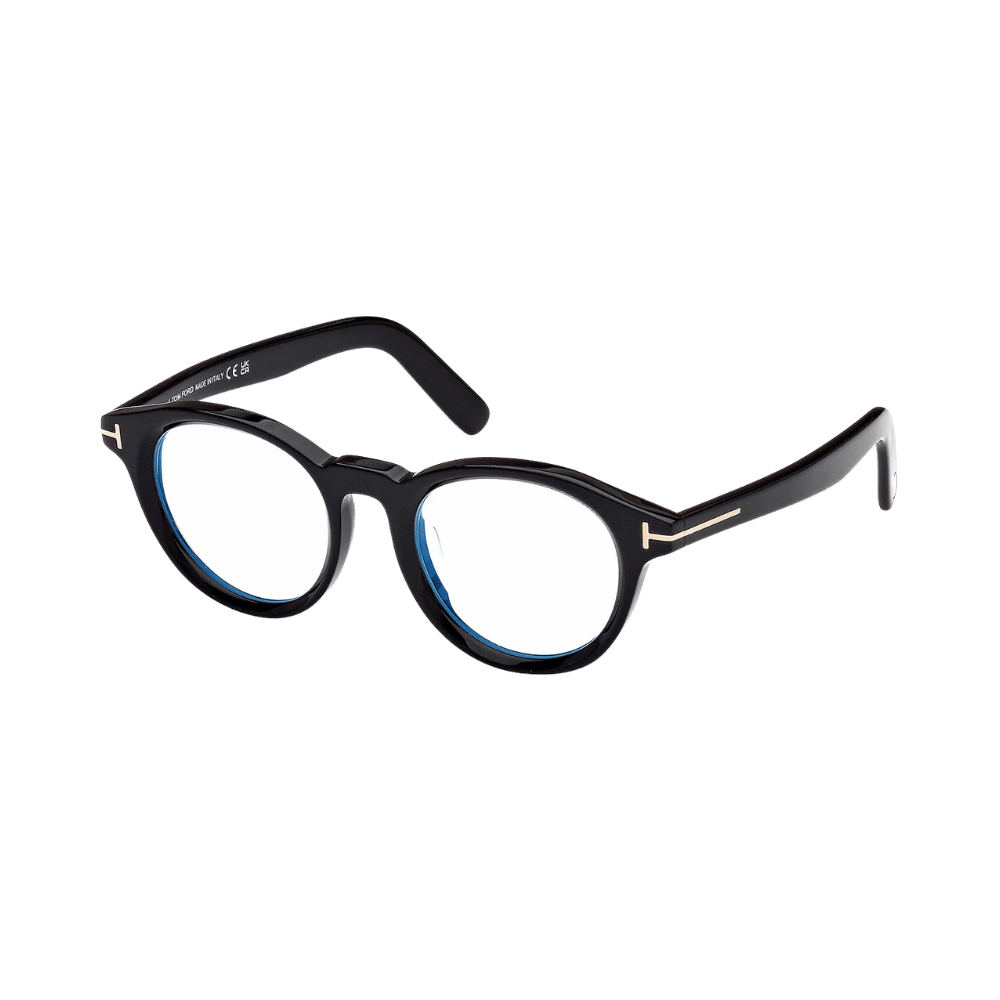 Tom Ford FT5931-D-B Shiny Black / Clear Blue Light Block Lenses Tom Ford FT5931-D-B Shiny Black / Clear Blue Light Block Lenses