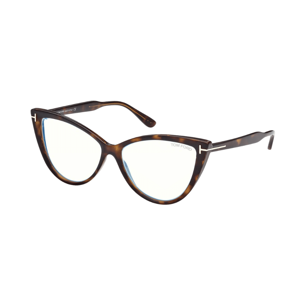 Tom Ford FT5843-B Dark Havana / Clear Blue Light Block Tom Ford FT5843-B Dark Havana / Clear Blue Light Block