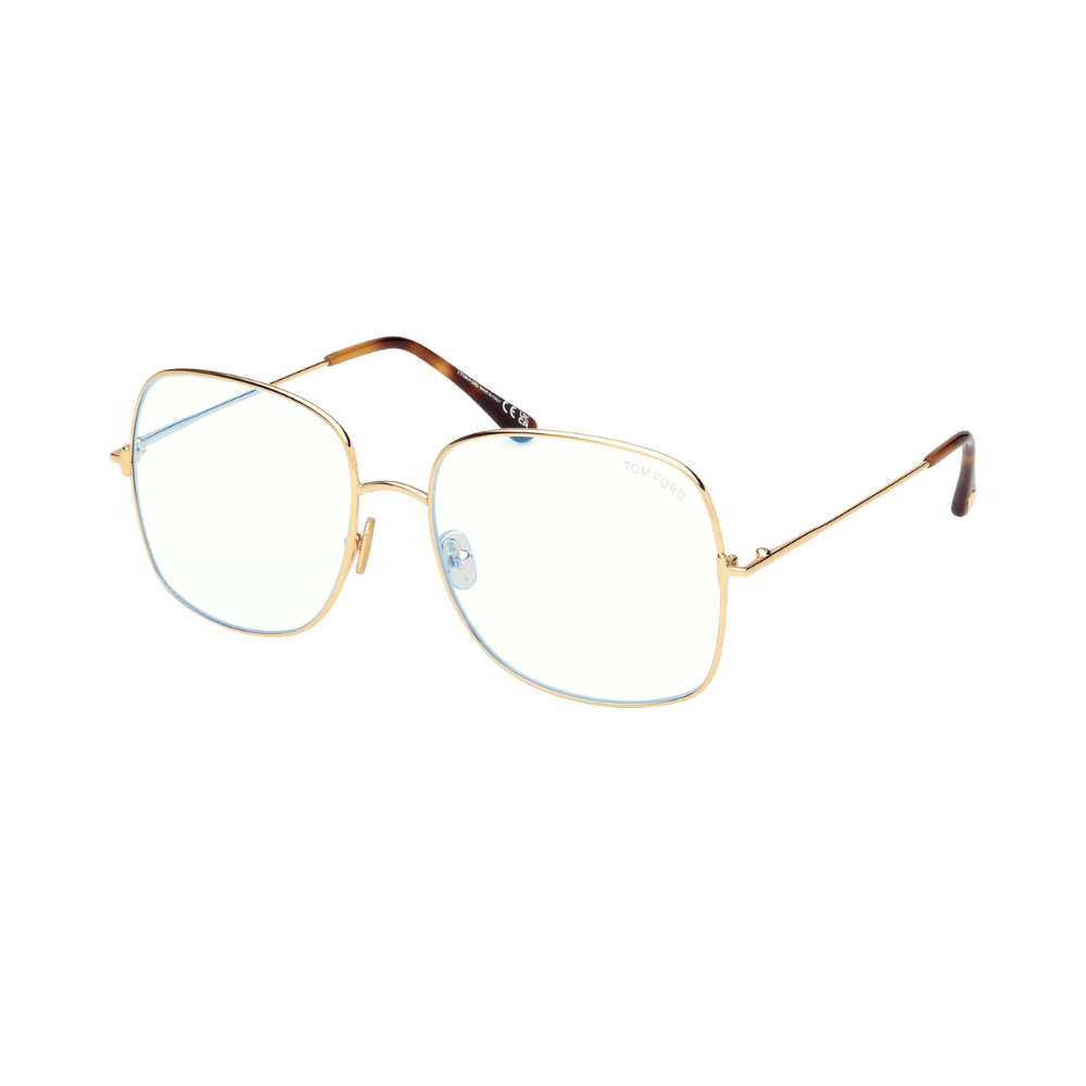 Tom Ford FT6048-B Shiny Deep Gold / Clear Blue Light Block Tom Ford FT6048-B Shiny Deep Gold / Clear Blue Light Block