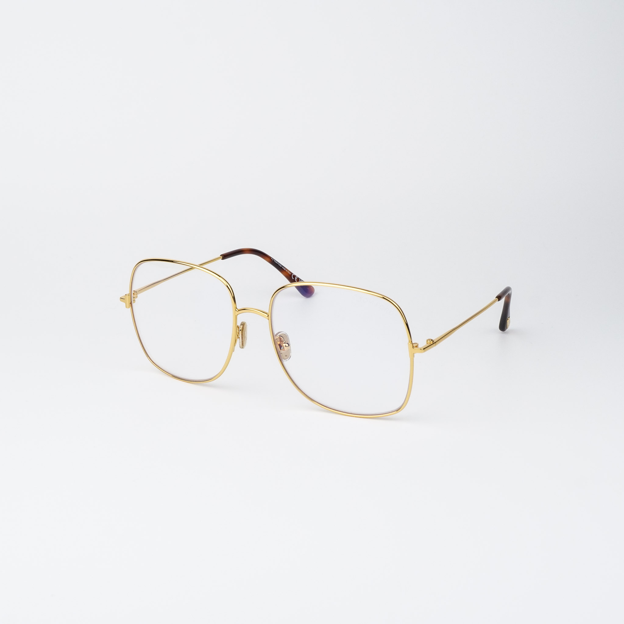 FT6048-B Shiny Deep Gold / Clear Blue Light Block