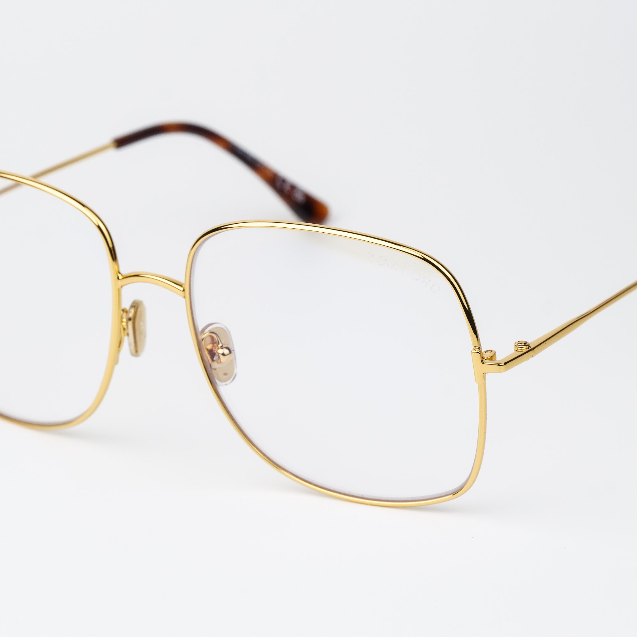 FT6048-B Shiny Deep Gold / Clear Blue Light Block