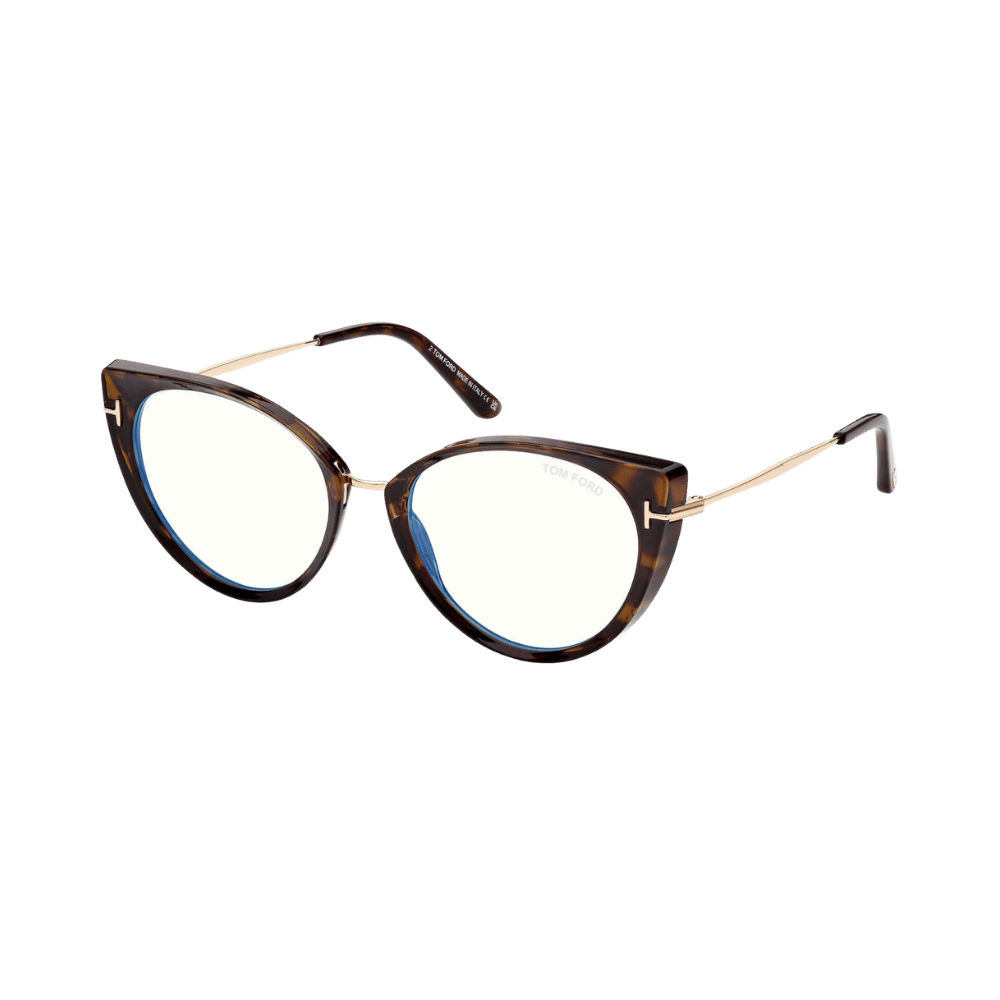 Tom Ford FT5815-B Blonde Havana / Rose Gold / Clear Blue Light Block product photo 1