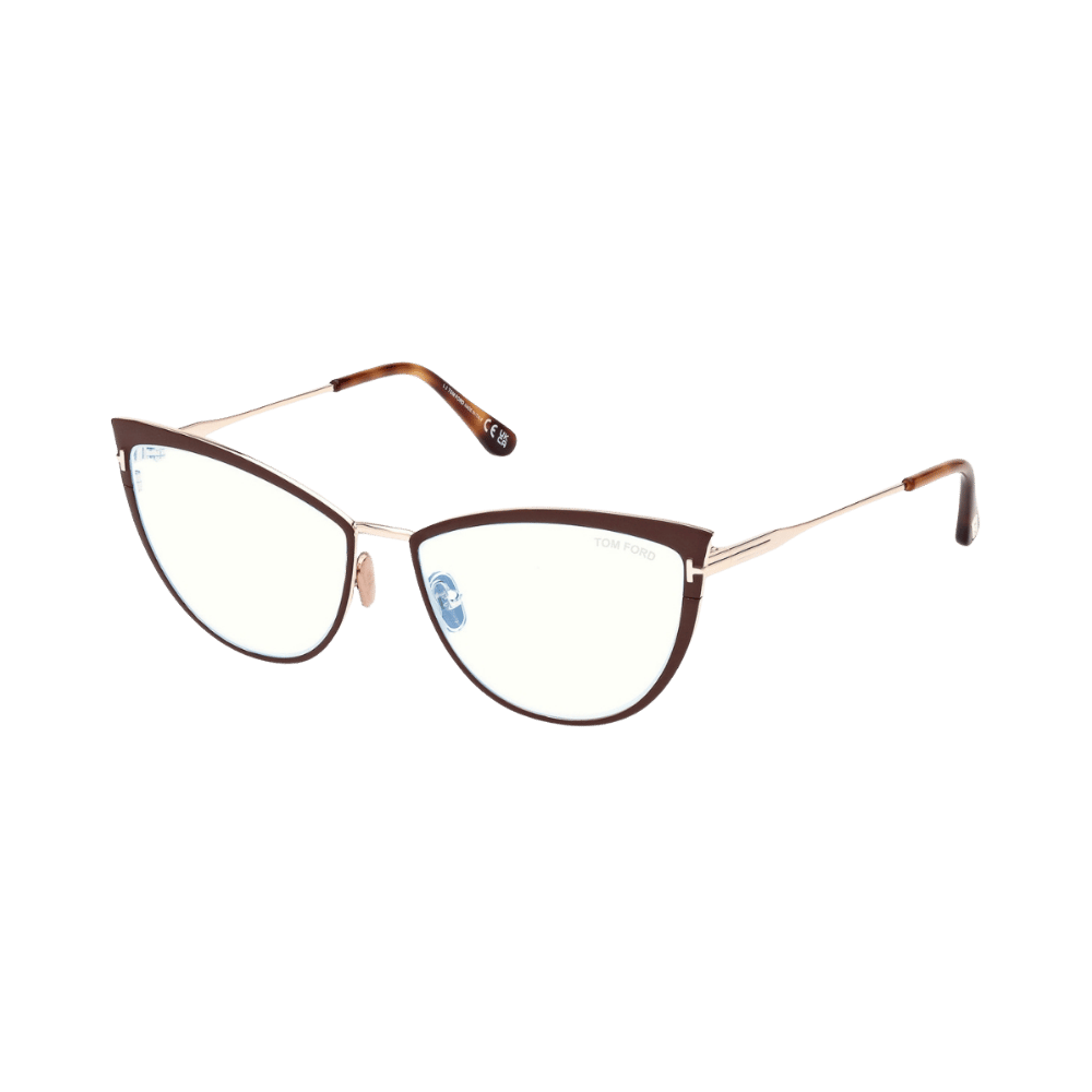 Tom Ford FT5877-B Matte Light Brown Gold / Clear Blue Light Block product photo 1