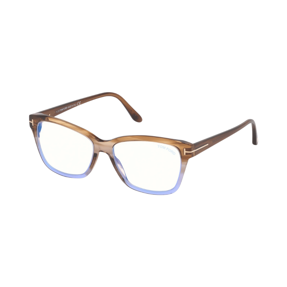 Tom Ford FT5597-F-B Brown Melange / Violet / Clear Blue Light Block product photo 1