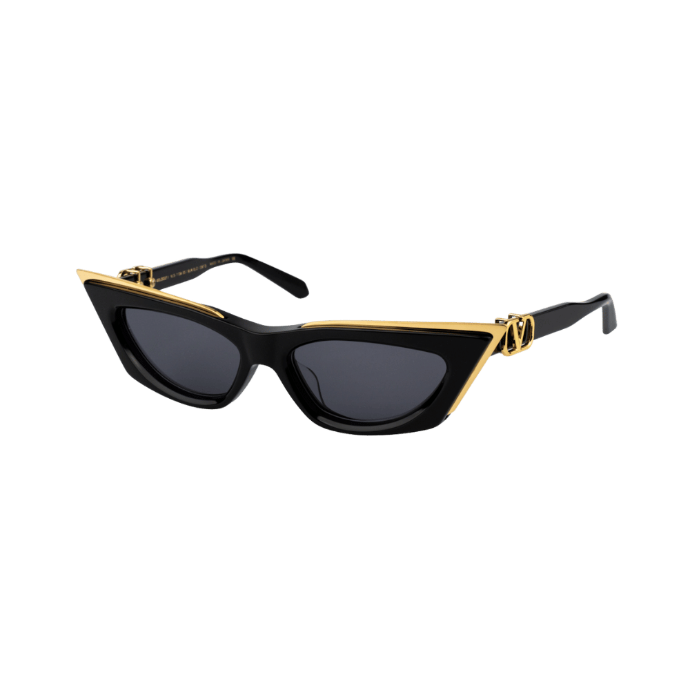 Valentino V - GOLDCUT - I VLS-113A-55 Black - Yellow Gold w/ Dark Grey - AR Sunglasses product photo 1