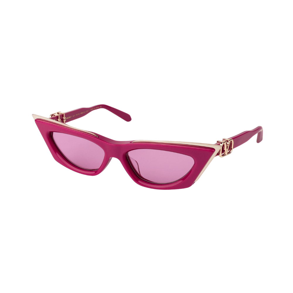 Valentino V - GOLDCUT - IVLS-113C-55 Pink - White Gold w/ VA Pink - AR Sunglasses product photo 1