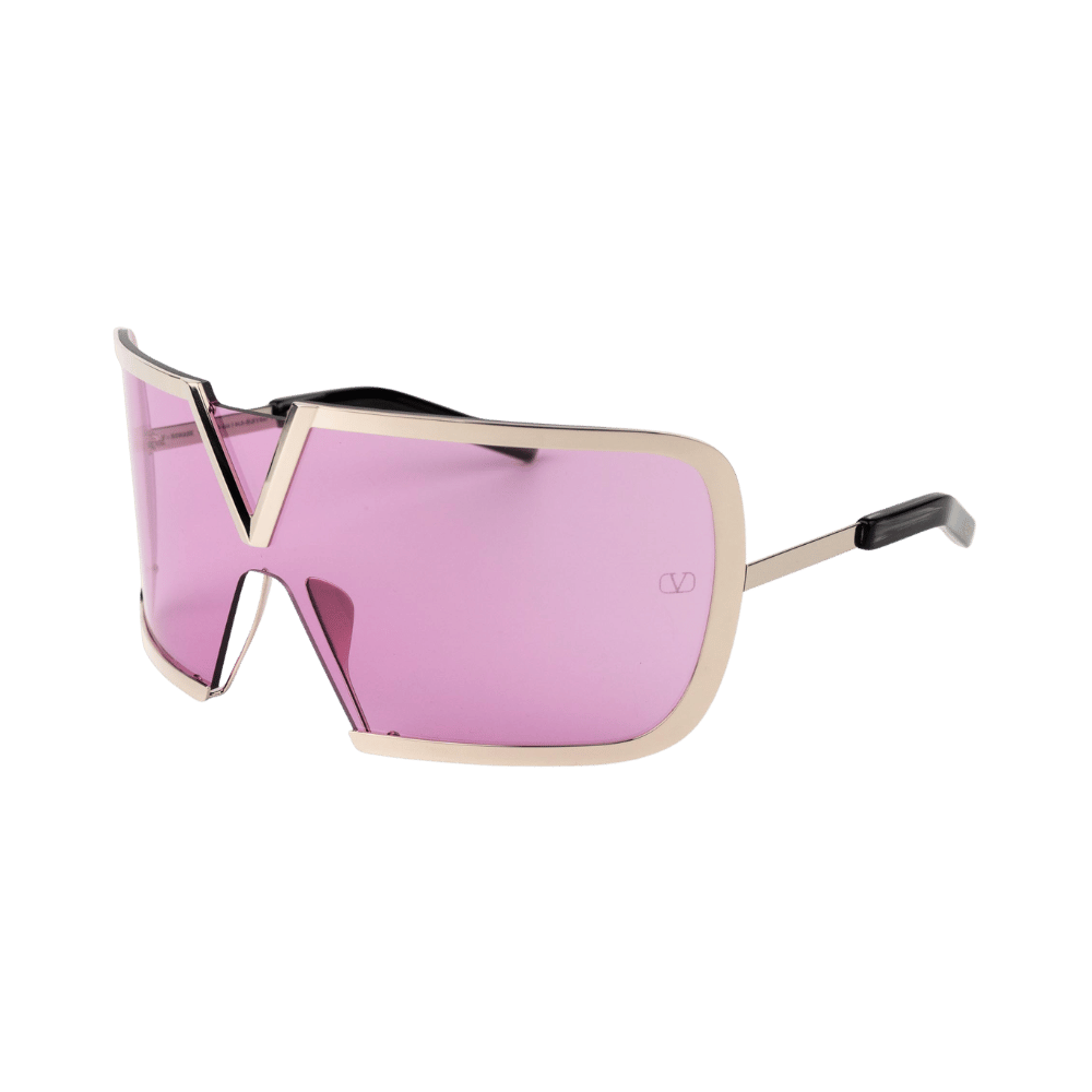 Valentino V - ROMASK VLS-120C-146 White Gold - Crystal Black w/VA Pink Lens - AR Sunglasses product photo 1
