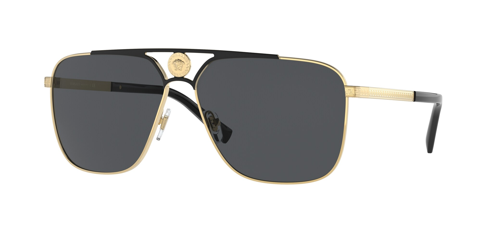 Versace VE2238 Gold Matte Black / Dark Grey Sunglasses Versace VE2238 Gold Matte Black / Dark Grey Sunglasses