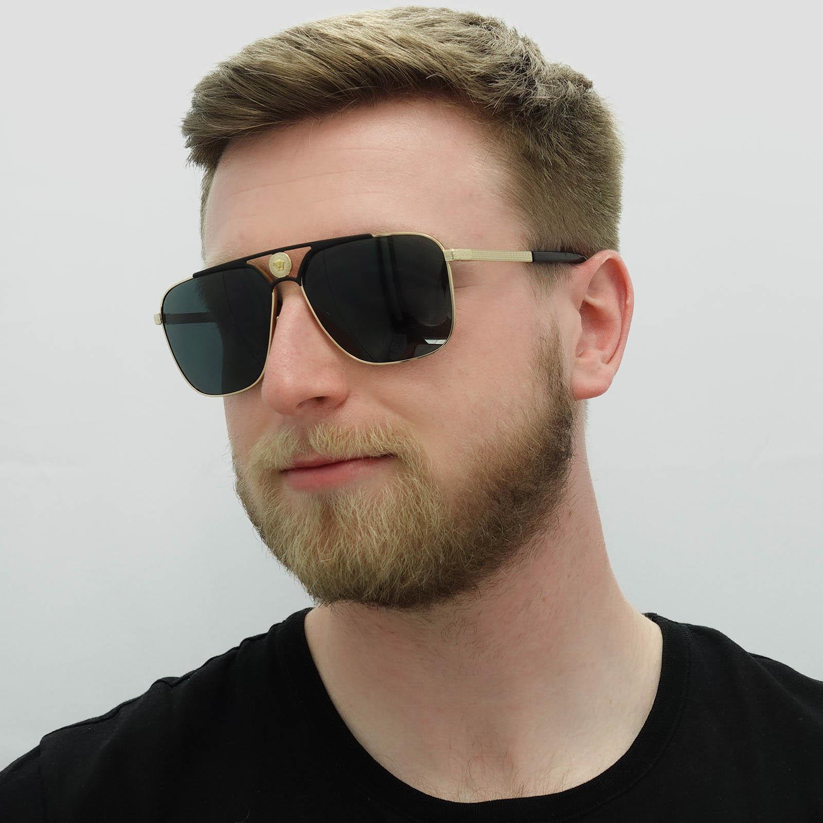 VE2238 Gold Matte Black / Dark Grey Sunglasses
