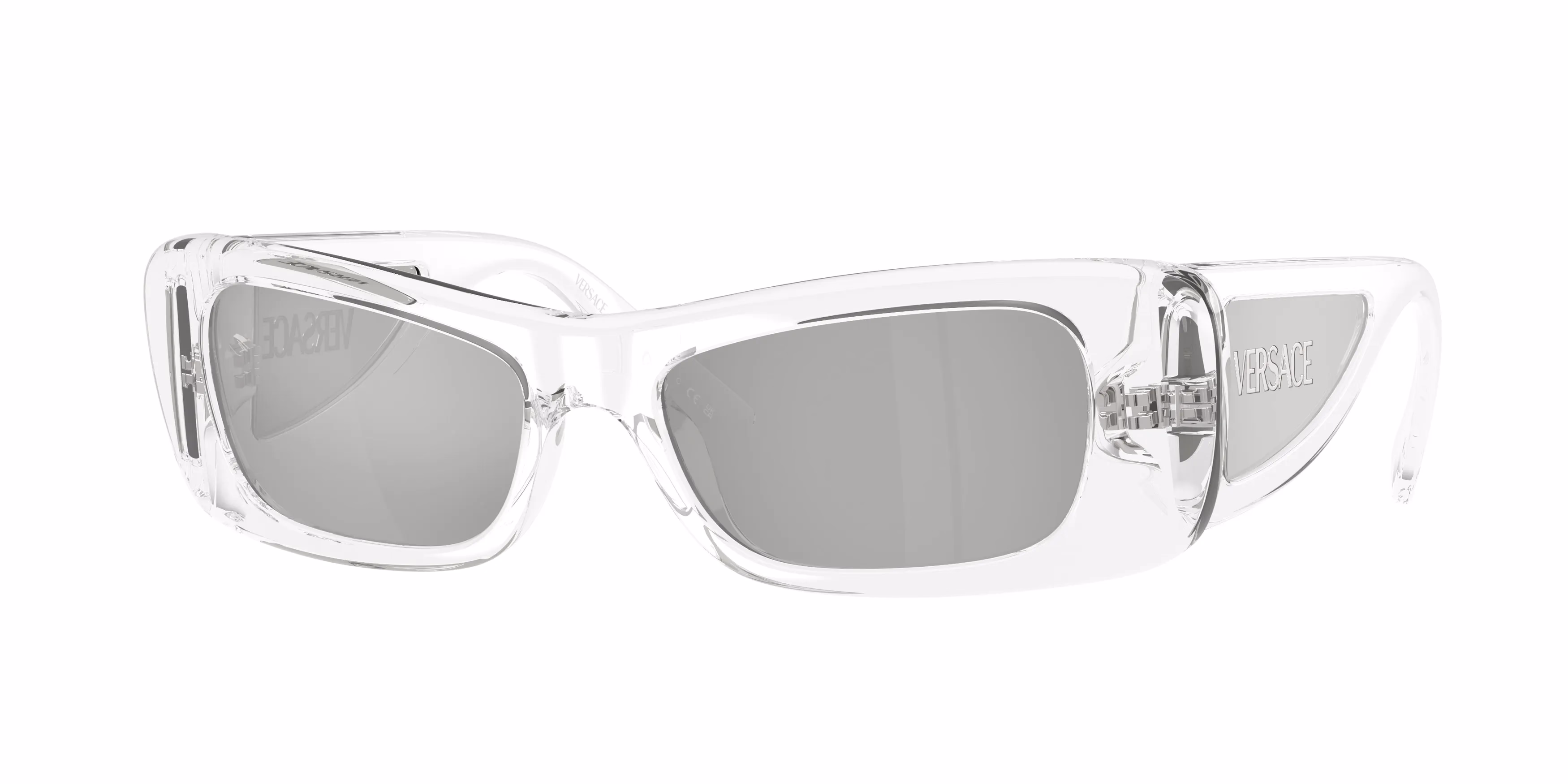 Versace VE4481 Transparent / Grey Silver Mirror Sunglasses product photo 1