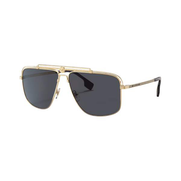 Versace VE2242 Shiny Gold / Dark Grey Sunglasses Versace VE2242 Shiny Gold / Dark Grey Sunglasses