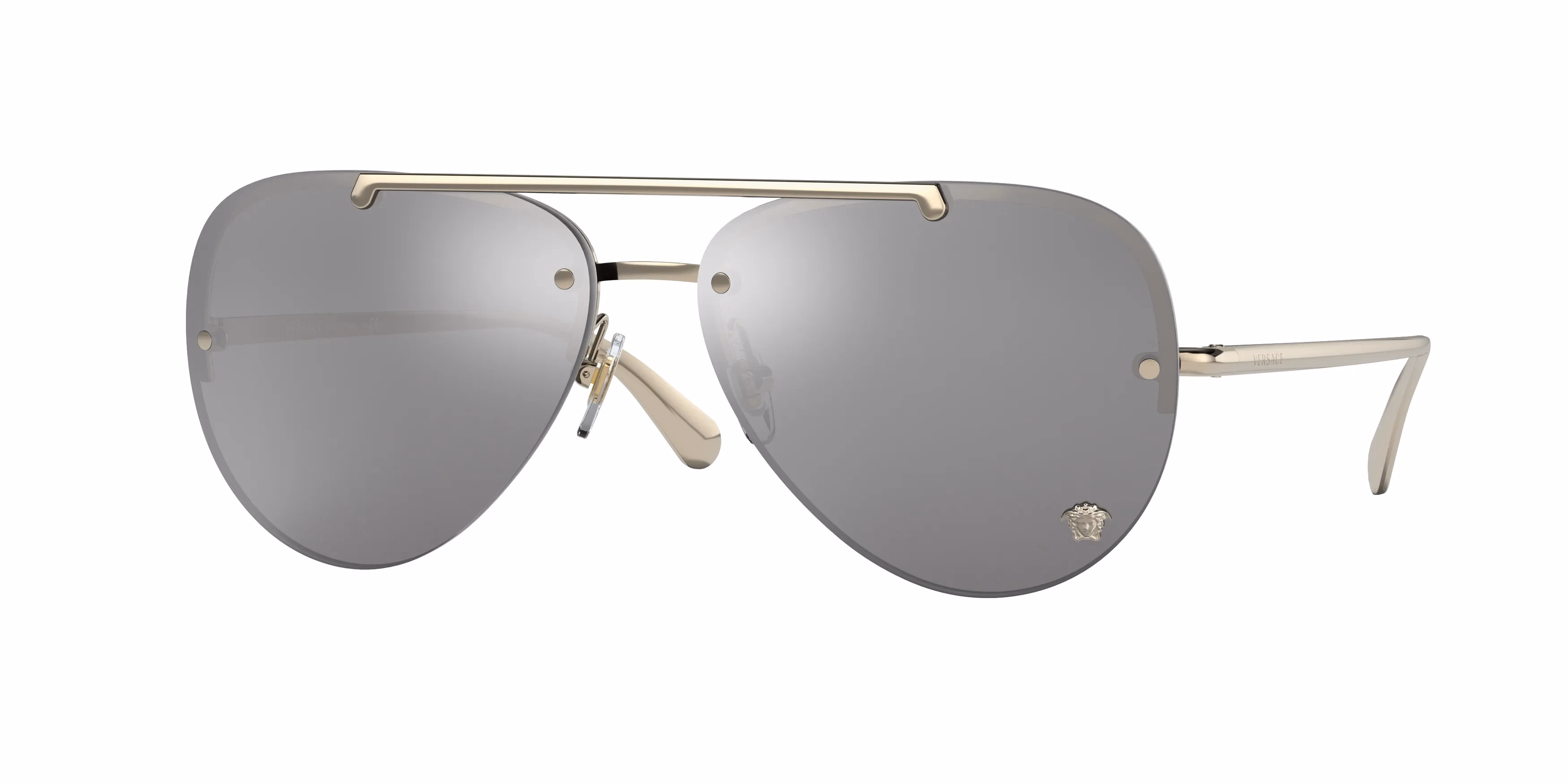Versace VE2231 Pale Gold / Light Grey Mirror Silver Sunglasses product photo 1