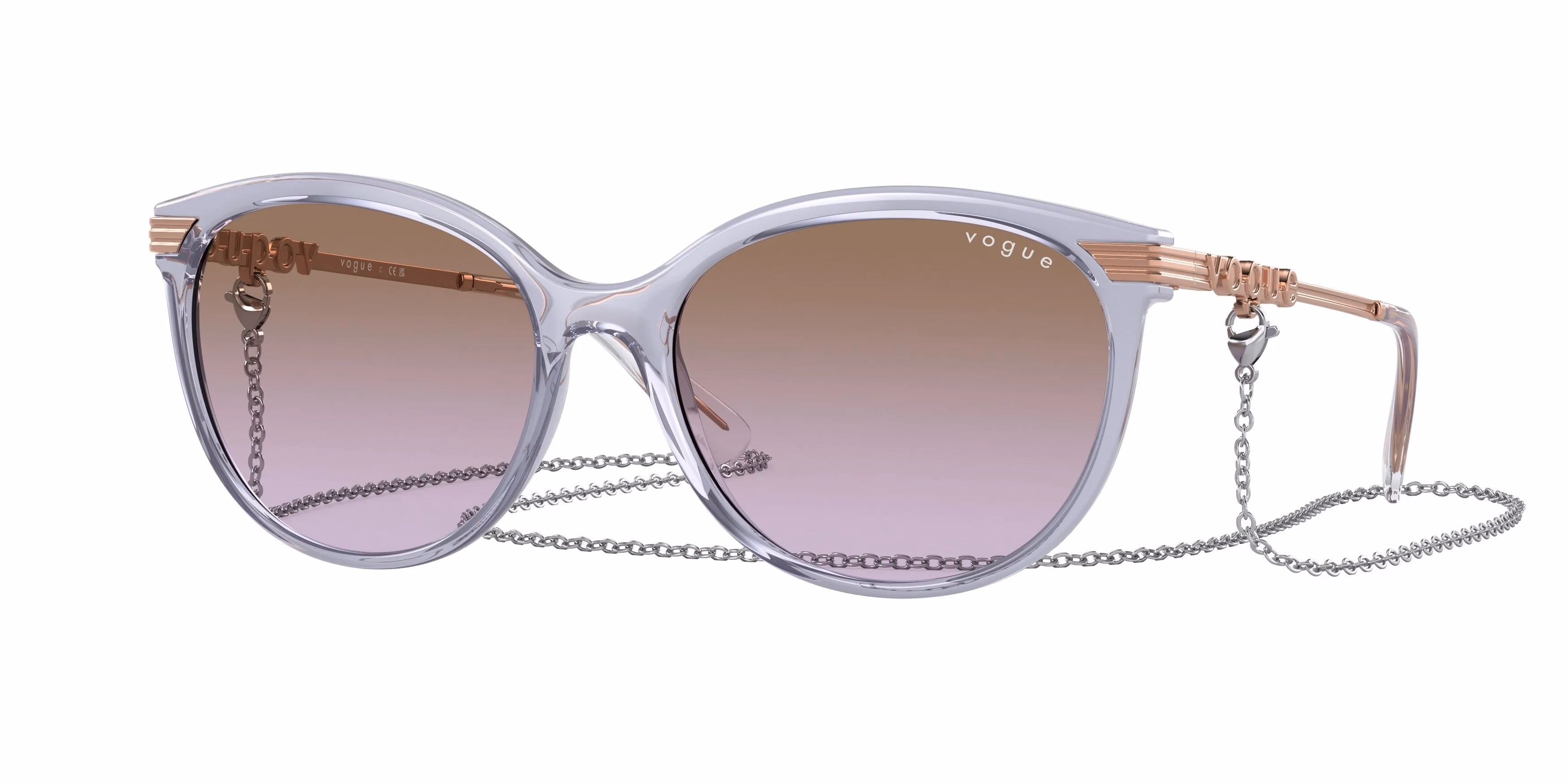 Vogue VO5460S Transparent Purple / Violet Brown Gradient Sunglasses product photo 1