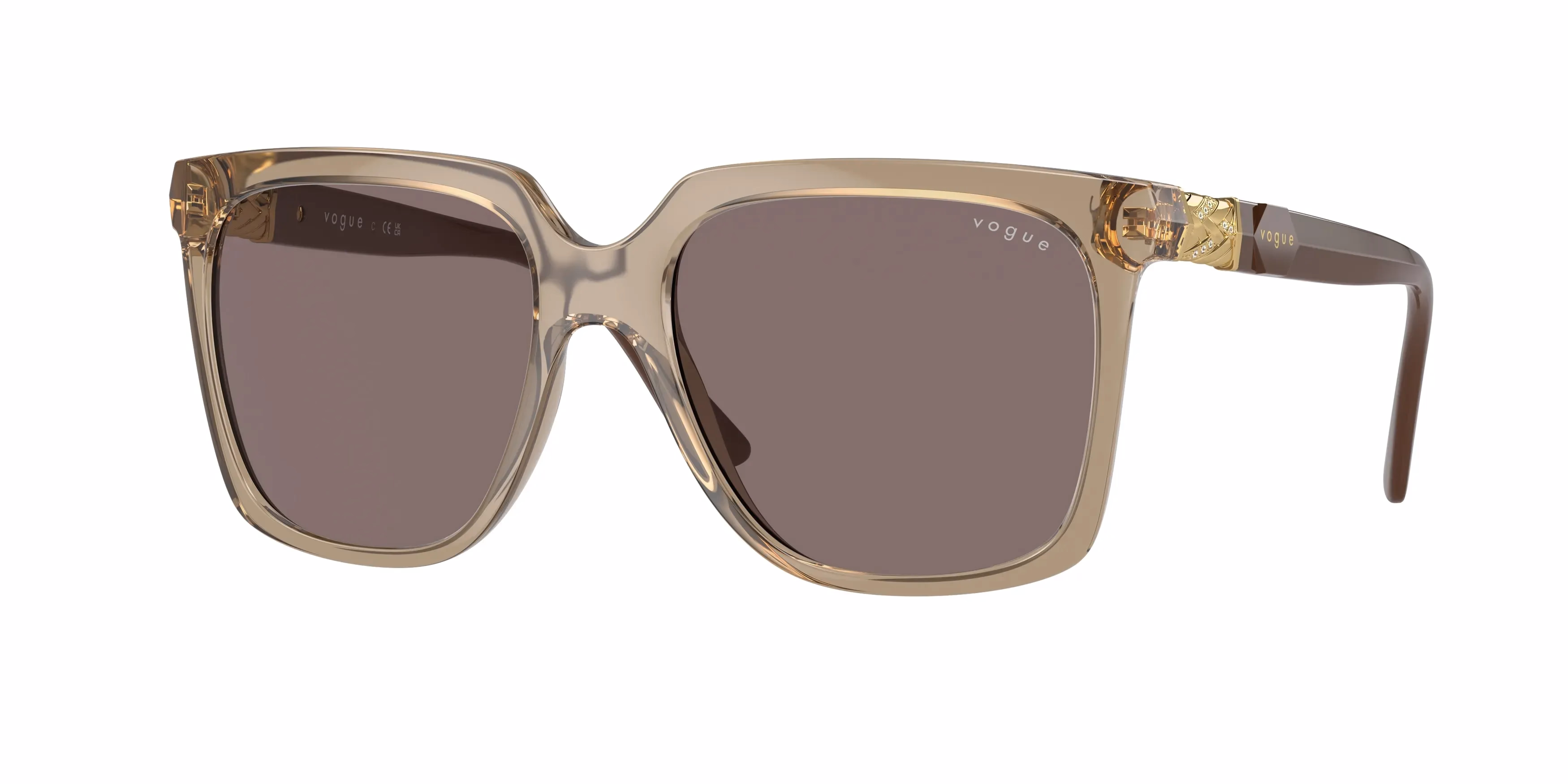 Vogue VO5476SB Transparent Brown / Violet Sunglasses product photo 1