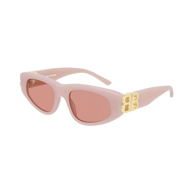 Balenciaga BB0095S Pink Gold / Red Sunglasses