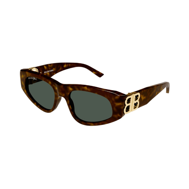Balenciaga BB0095S Havana Gold / Green Sunglasses Balenciaga BB0095S Havana Gold / Green Sunglasses
