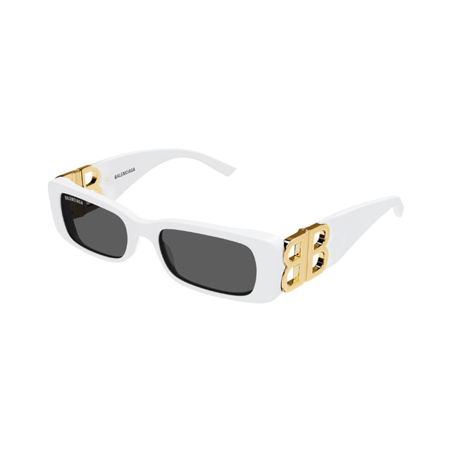 Balenciaga BB0096S White Gold / Grey Sunglasses Balenciaga BB0096S White Gold / Grey Sunglasses