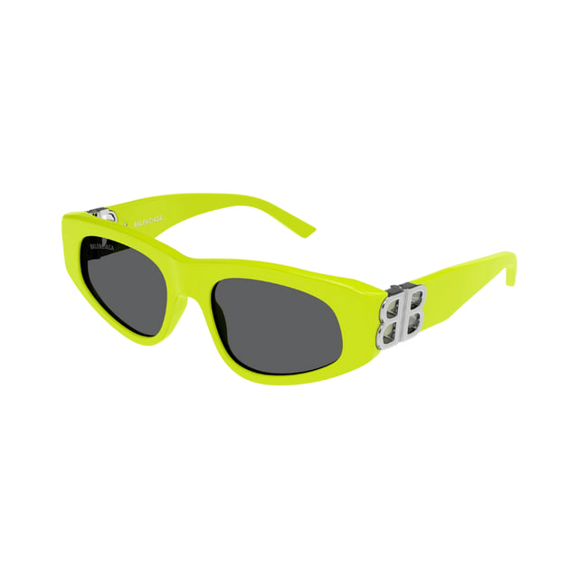 Balenciaga BB0095S Yellow Silver / Grey Sunglasses